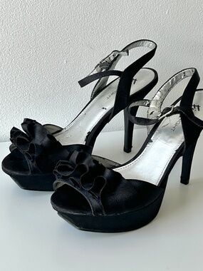 FIONI Y2K stiletto heels by with ruffle detail